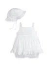 POLO RALPH LAUREN BABY GIRL'S VOILE BUCKET HAT & DRESS SET