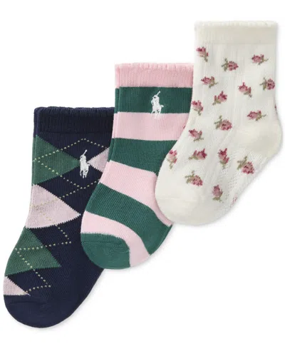 Polo Ralph Lauren Baby Girls 3-pk. Preppy Socks In Multi