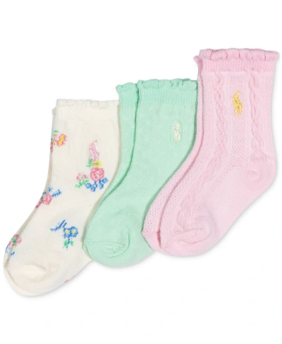 Polo Ralph Lauren Baby Girls 3-pk. Magnolia Grove Socks In Multi
