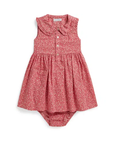 Polo Ralph Lauren Baby Girls' Floral Shirtdress With Bloomer In Brown
