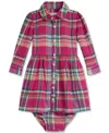 Polo Ralph Lauren Plaid Button-front Dress Set In Multi