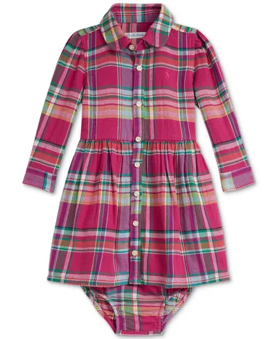 POLO RALPH LAUREN BABY GIRLS PLAID FIT & FLARE DRESS