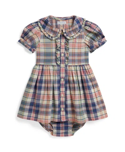 Polo Ralph Lauren Baby Girls' Plaid Shirtdress With Bloomer In Multi