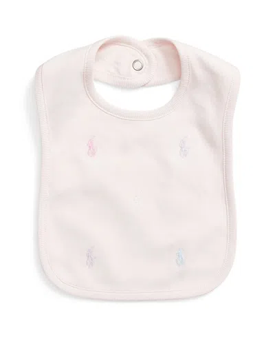 Polo Ralph Lauren Baby Girls Polo Pony Interlock Bib In Pink