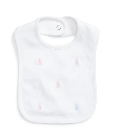Polo Ralph Lauren Baby Girls Polo Pony Interlock Bib In White