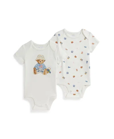 Polo Ralph Lauren Babies' Printed Bodies In White