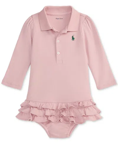 Polo Ralph Lauren Baby Girls Ruffled Polo Dress In Pink