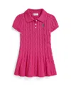 Polo Ralph Lauren Baby Girls Short-sleeve Polo Sweater Dress In Pink