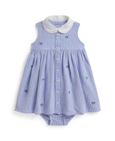 Polo Ralph Lauren Baby Girls' Sleeveless Dress And Bloomer, 2-piece Set In Blue