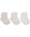Polo Ralph Lauren Baby Girls Texture Crew Socks, 3 Pack In White