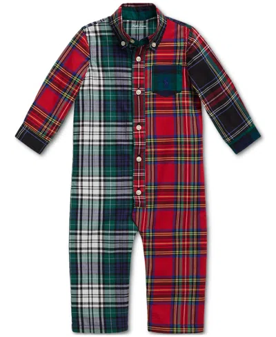 Polo Ralph Lauren Baby One-piece Cotton Plaid Coverall In Multi