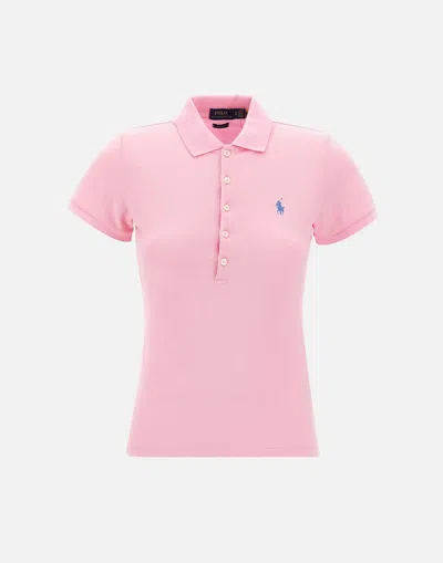 Polo Ralph Lauren Baby Pink Cotton Polo Shirt With Embroidered Logo