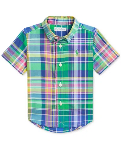 Polo Ralph Lauren Baby Plaid Poplin Shirt In Multi