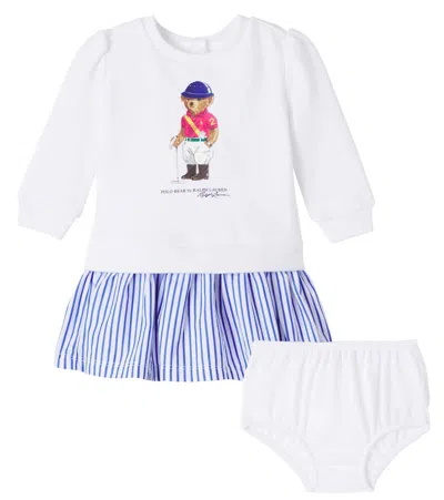 Polo Ralph Lauren Baby Polo Bear Bloomers And Dress Set In White