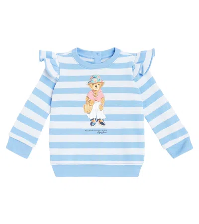 Polo Ralph Lauren Baby Polo Bear Cotton-blend Sweater In Blue