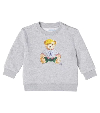 Polo Ralph Lauren Baby Polo Bear Cotton-blend Sweatshirt In Gray