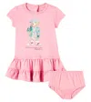 Polo Ralph Lauren Baby Polo Bear Cotton Dress And Bloomers Set
