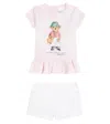 Polo Ralph Lauren Baby Set Polo Bear Aus T-shirt Und Shorts In Pink