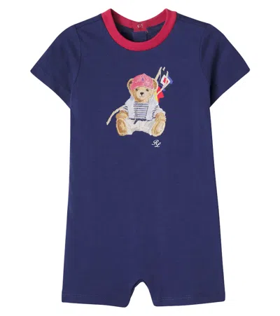 Polo Ralph Lauren Baby Polo Bear Printed Cotton Bodysuit In White
