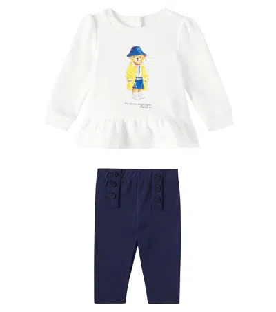 Polo Ralph Lauren Baby Polo Bear Sweatshirt And Sweatpants Set In White
