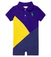 Polo Ralph Lauren Baby Printed Cotton Playsuit In Multicoloured