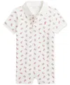 Polo Ralph Lauren Baby Printed Cotton Shortall In Multi