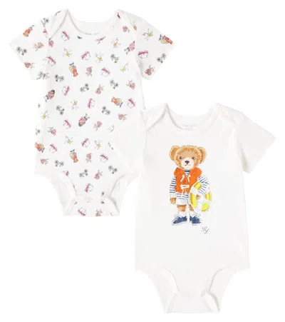 Polo Ralph Lauren Baby Set Of 2 Printed Cotton Bodysuits In Multicoloured