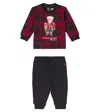Polo Ralph Lauren Baby Set Of Cotton T-shirt And Sweatpants In Multi