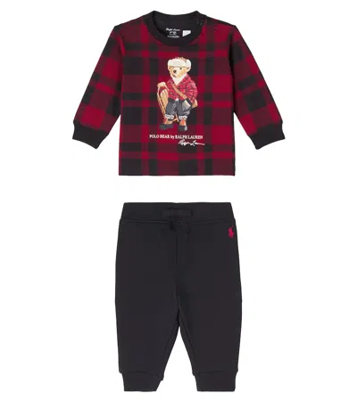 Polo Ralph Lauren Baby Set Of Cotton T-shirt And Sweatpants In Multi