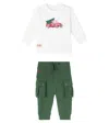 Polo Ralph Lauren Baby Set Of Cotton T-shirt And Sweatpants In Multi