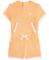 Polo Ralph Lauren Baby Boys Short-sleeve Sweatshirt & Short Set In Orange