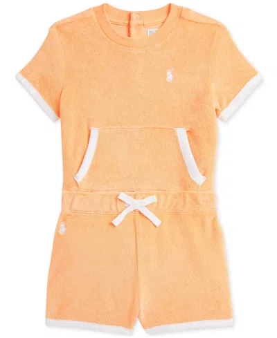 Polo Ralph Lauren Baby Boys Short-sleeve Sweatshirt & Short Set In Orange