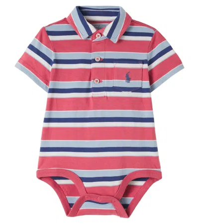 Polo Ralph Lauren Baby Striped Cotton Jersey Bodysuit In Blue