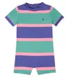 Polo Ralph Lauren Baby Striped Cotton Playsuit In Multi