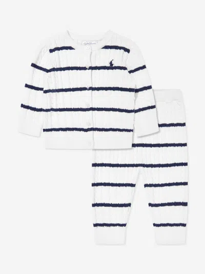Polo Ralph Lauren Kids' Baby Striped Leggings Set In Blue