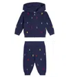 Polo Ralph Lauren Baby Set Aus Kapuzenjacke Und Hose In Blue