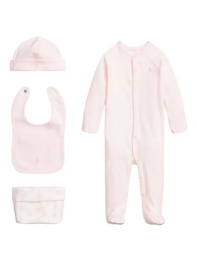 Polo Ralph Lauren Babywear Set In Pink