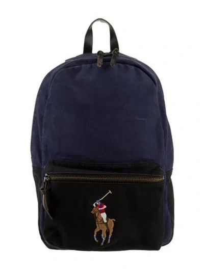 Pre-owned Polo Ralph Lauren Backpack In Blue