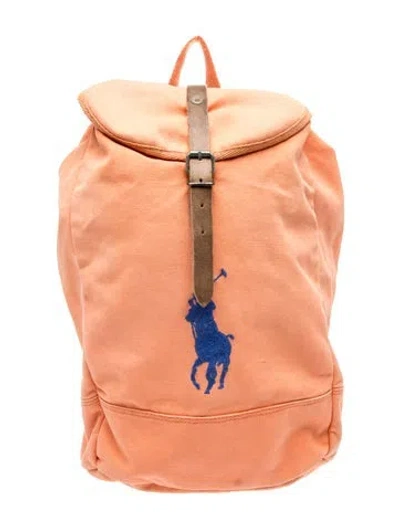 Pre-owned Polo Ralph Lauren Backpack In Orange