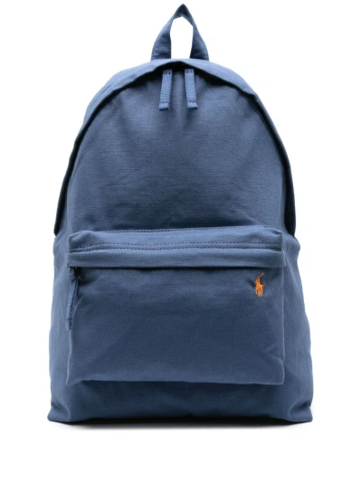 Polo Ralph Lauren Polo Pony Cotton Backpack In 蓝色