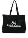 Polo Ralph Lauren Embroidered-logo Tote Bag In Black