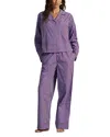 Polo Ralph Lauren Bailey Striped Pajama Set In Purple