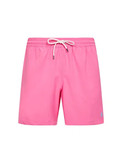 Polo Ralph Lauren 14.6 Cm Traveller Classic Swimming Trunk In Pink