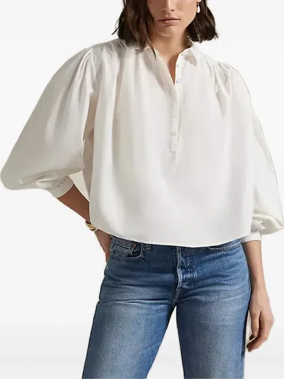 Polo Ralph Lauren Balloon-sleeve Blouse In White