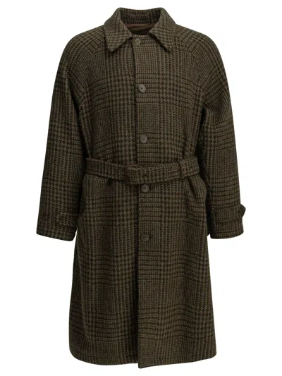 Polo Ralph Lauren "balmacaan" Long Coat In Brown