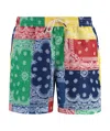 Polo Ralph Lauren Bandana-print Drawstring Swim Shorts In Multicolor