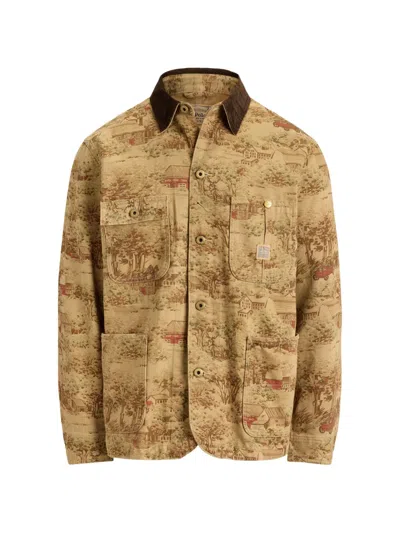 Polo Ralph Lauren Men's Printed Utility Jacket In Brown