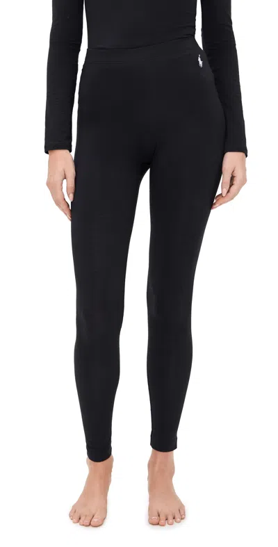 Polo Ralph Lauren Base Layer Leggings Onyx In Black