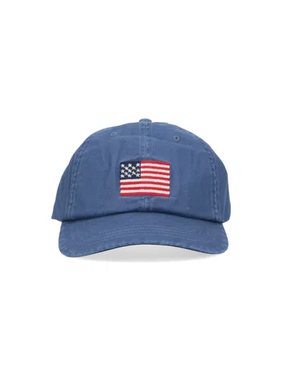 Polo Ralph Lauren Baseball Cap Bandiera In Blue