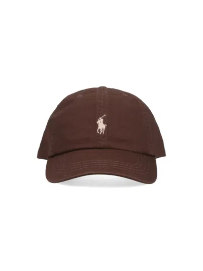 Polo Ralph Lauren Baseball Cap Logo In Brown